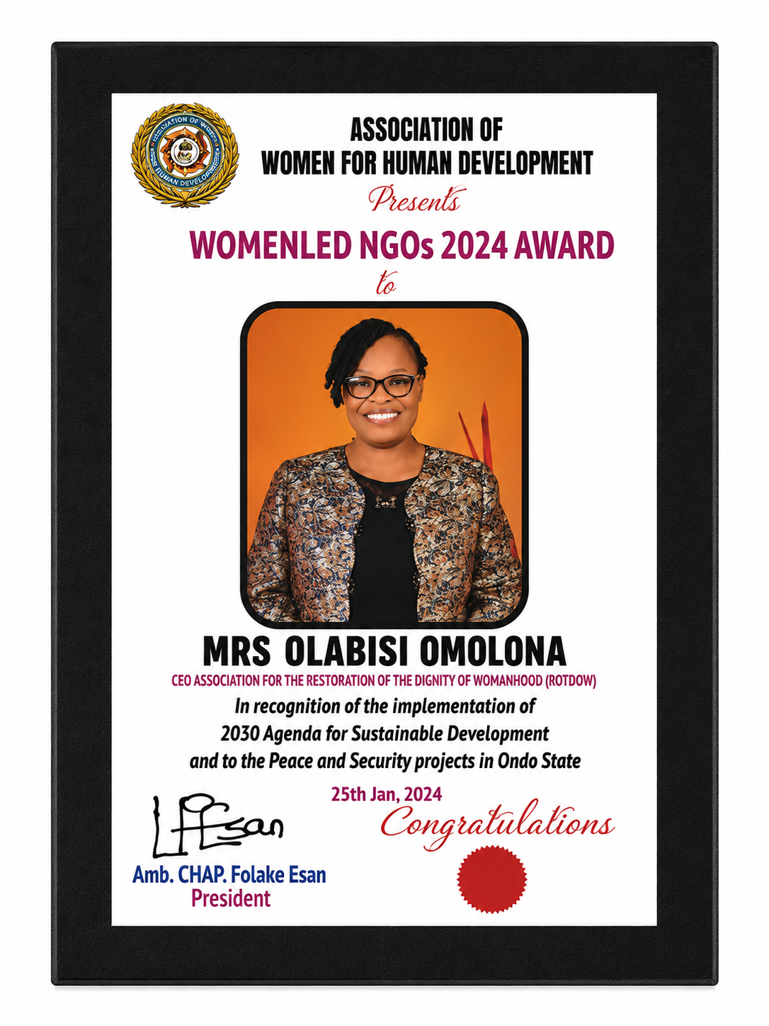 WomenLed NGOs Award